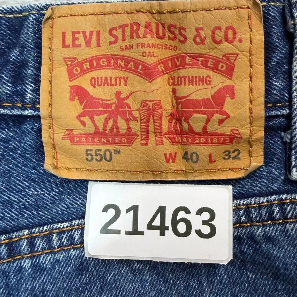 Levis 550 Jeans Mens Measures 40X31 Tag 40x32 Blue Relaxed Tapered Workwear